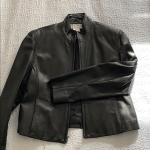 Jones New York PETITE 100% Leather Jacket